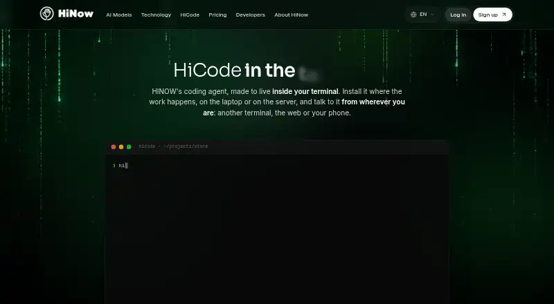 The HiCode homepage