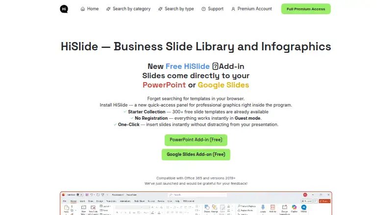 The HiSlide homepage