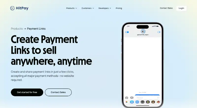 The HitPay Payment Links homepage