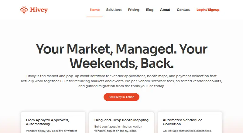 The Hivey homepage