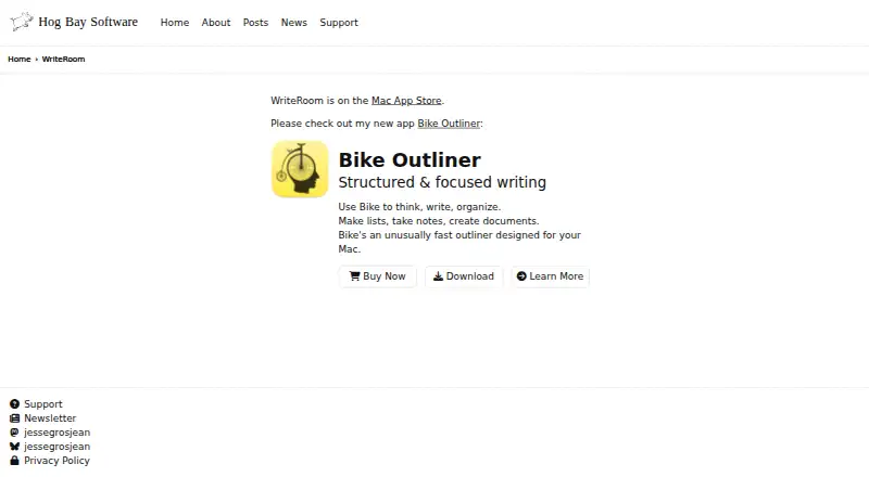 The WriteRoom homepage