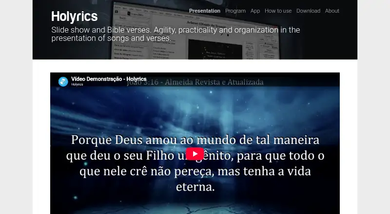 The Holyrics homepage