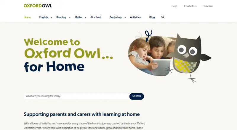 The Oxford Owl homepage