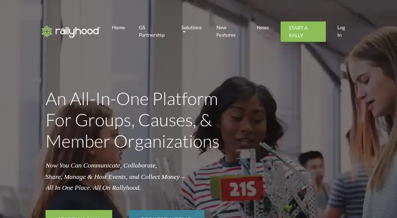The Rallyhood homepage