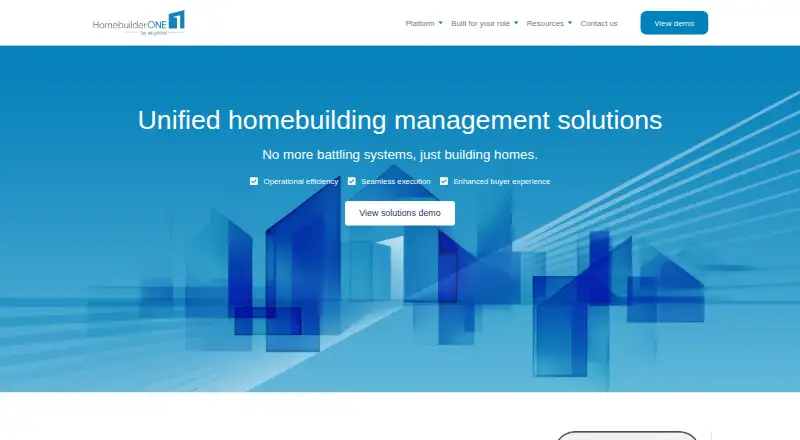 The HomebuilderONE homepage