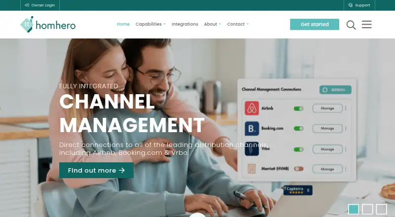 The Homhero homepage