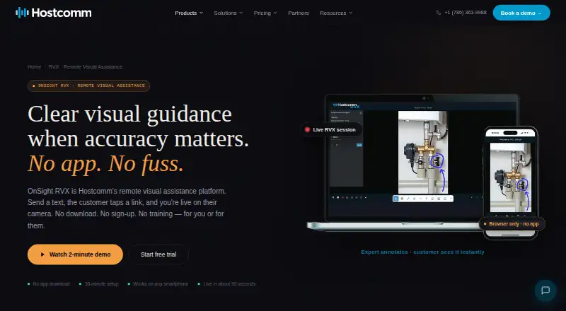 The OnSight RVX homepage