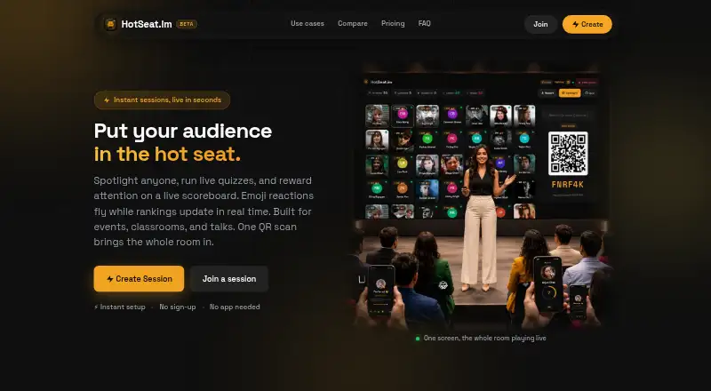 The HotSeat.im homepage