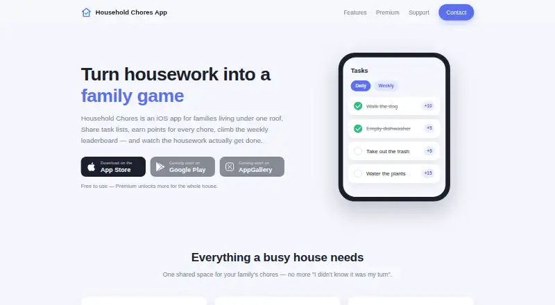 The Household Chores homepage