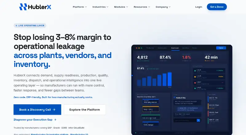The HublerX homepage