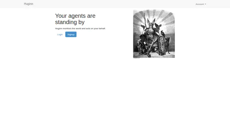 The Huginn homepage