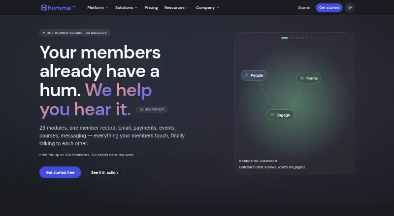 The Hummz homepage