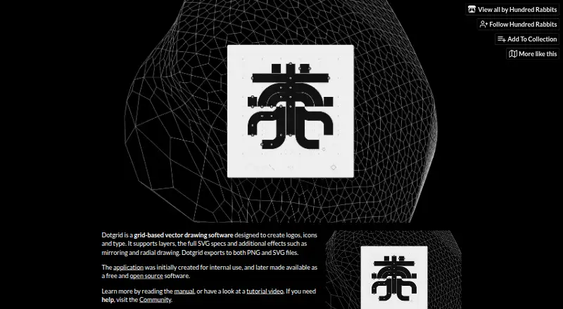 The Dotgrid homepage