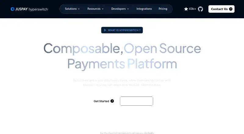 The Juspay Hyperswitch homepage