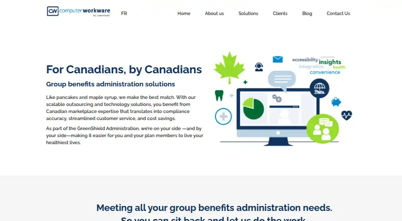 The iBenefits homepage
