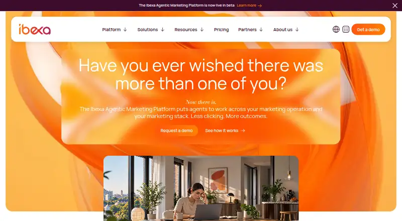 The Ibexa DXP homepage