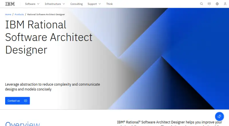 The IBM Rational Software Architect Designer homepage