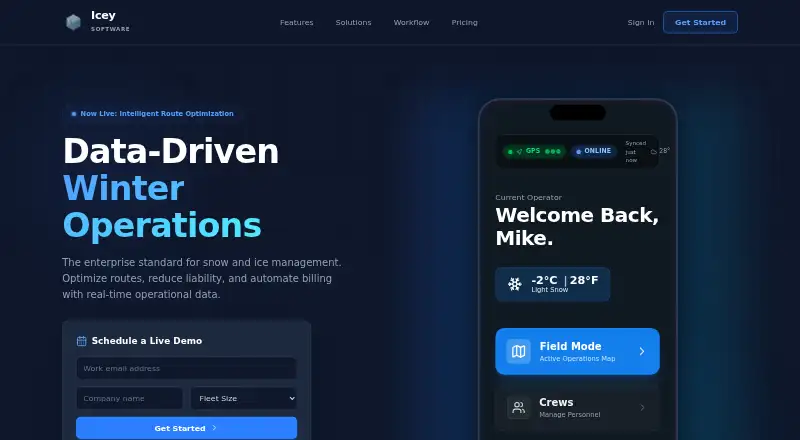 The Icey homepage
