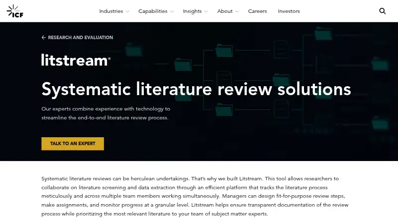 The Litstream homepage