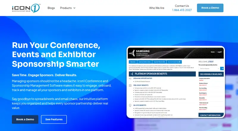 The icon1 Conference homepage