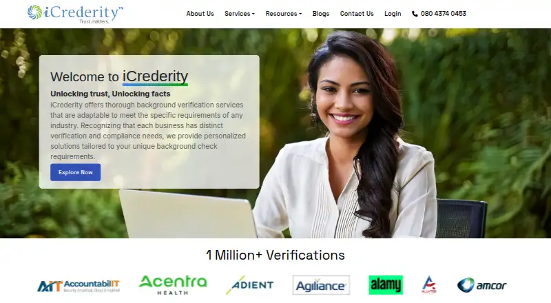 The iCrederity homepage