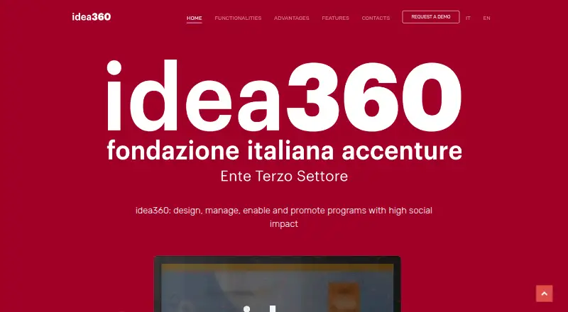 The idea360 homepage