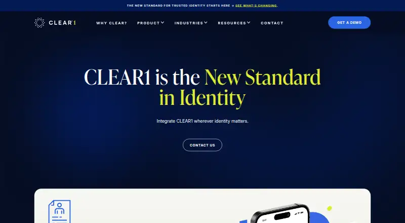 The CLEAR1 homepage