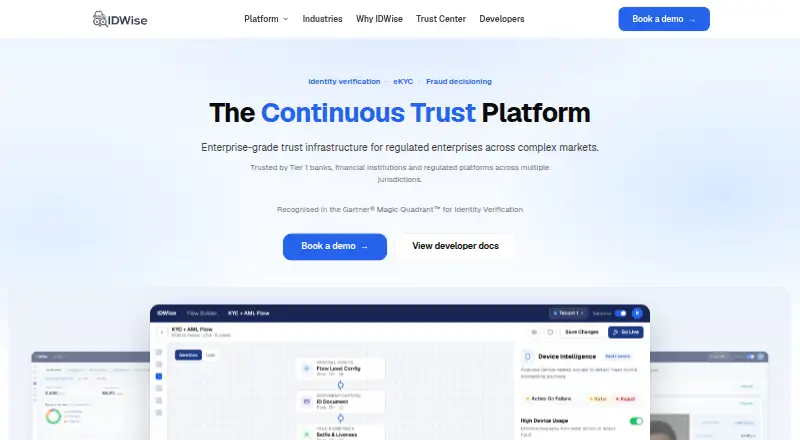 The IDWise homepage