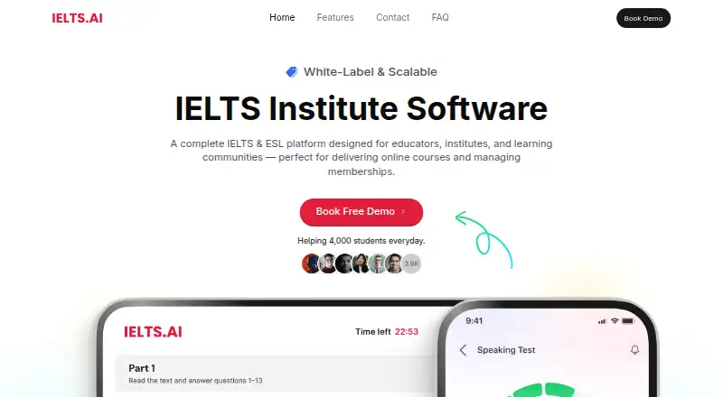 The IELTS AI homepage