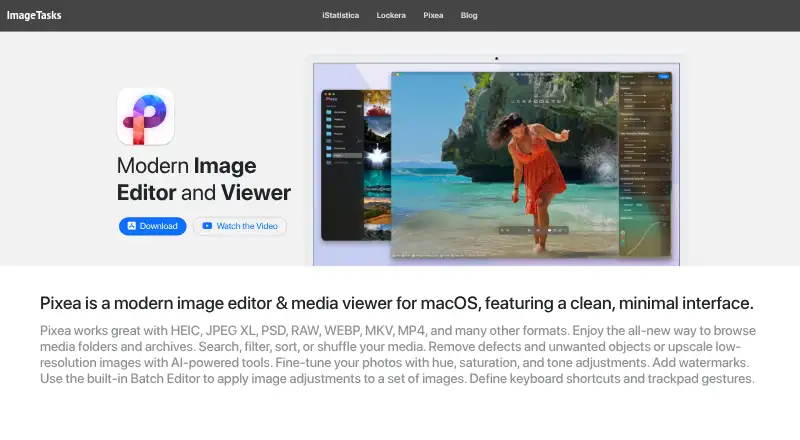 The Pixea homepage