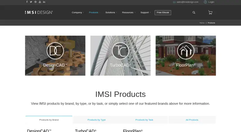 The TurboCAD homepage