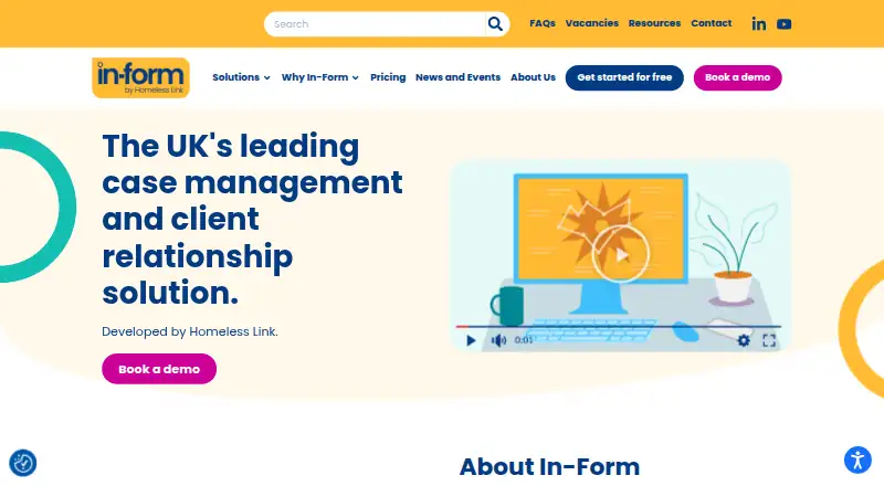 The In-Form homepage