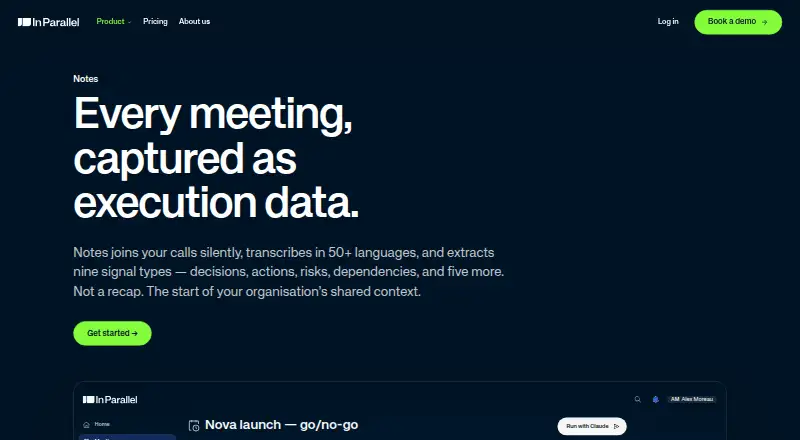 The In Parallel Notes homepage