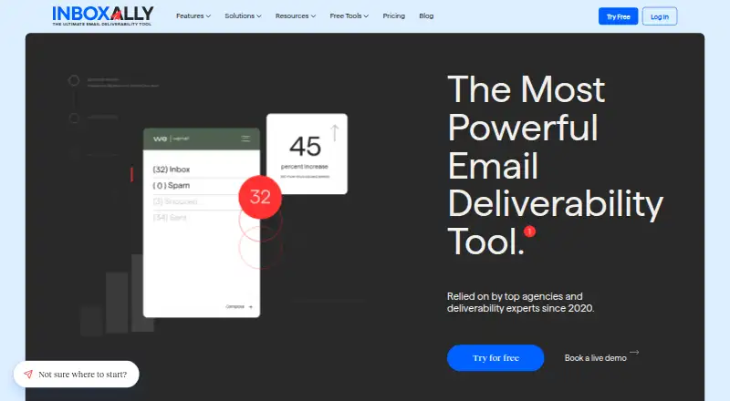 The InboxAlly homepage
