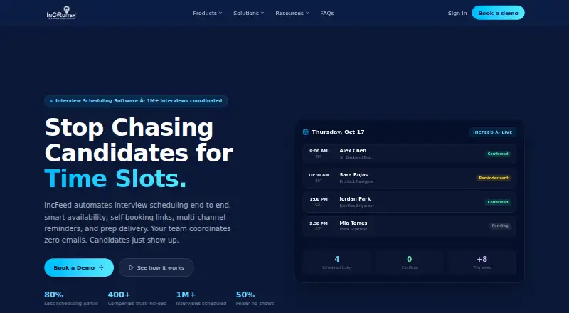 The IncFeed homepage