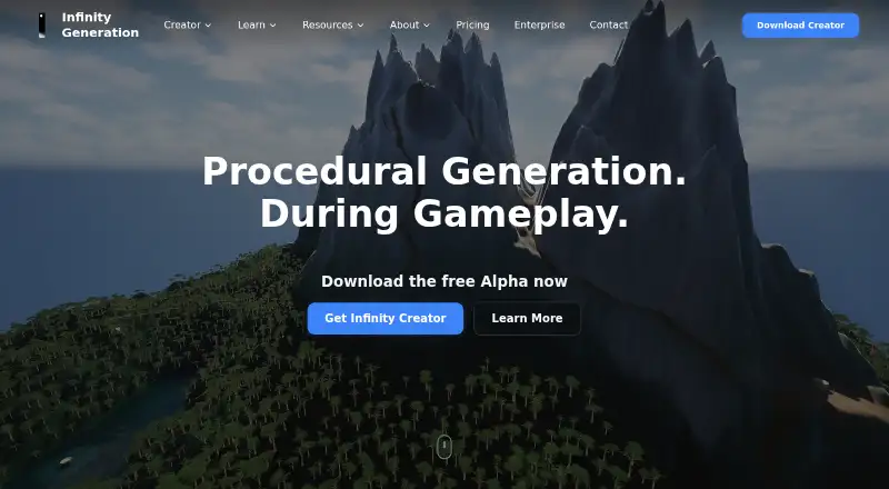 The Infinity Generation homepage