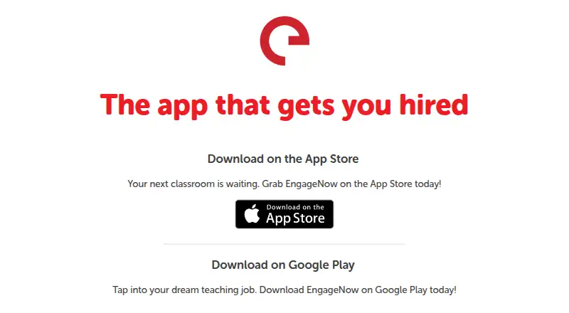 The EngageNow homepage