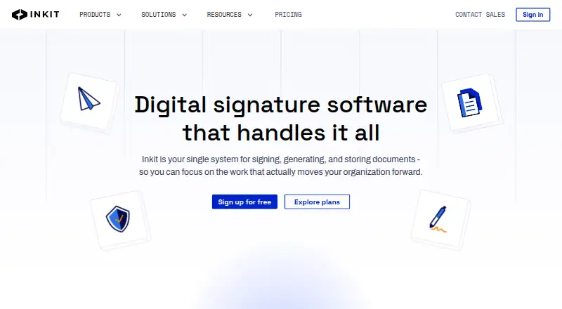 The Inkit homepage