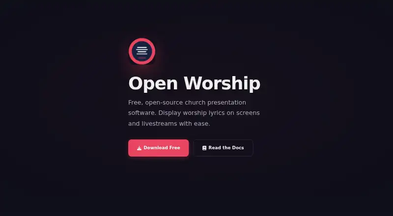 The Open Worship homepage