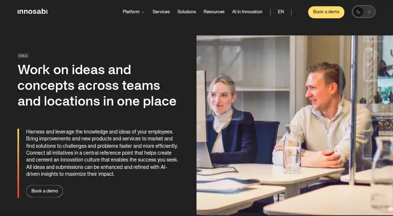 The innosabi Idea homepage