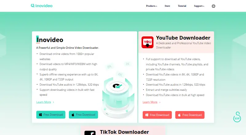 The Inovideo homepage