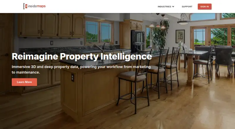 The InsideMaps homepage