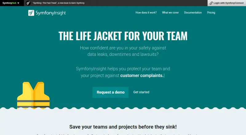 The SymfonyInsight homepage