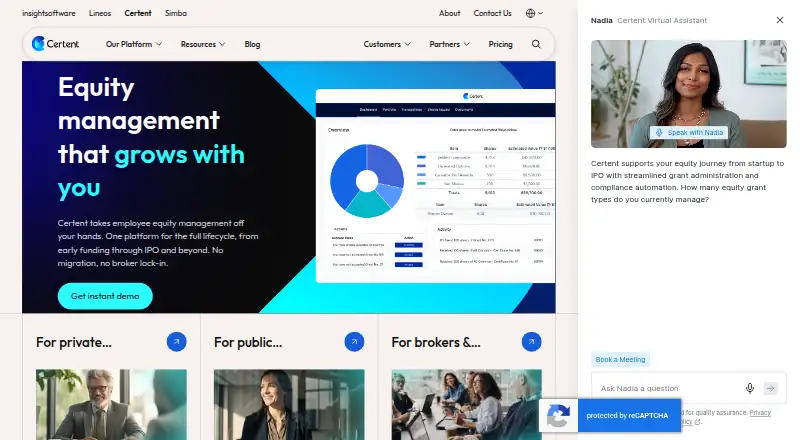The Certent Equity Management homepage