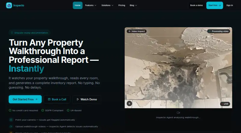 The Inspecto homepage