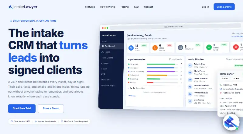 The Intake Lawyer homepage