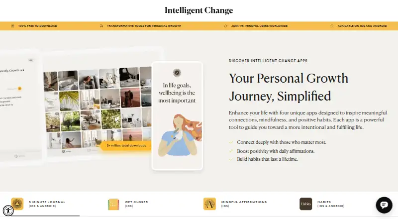 The Five Minute Journal homepage