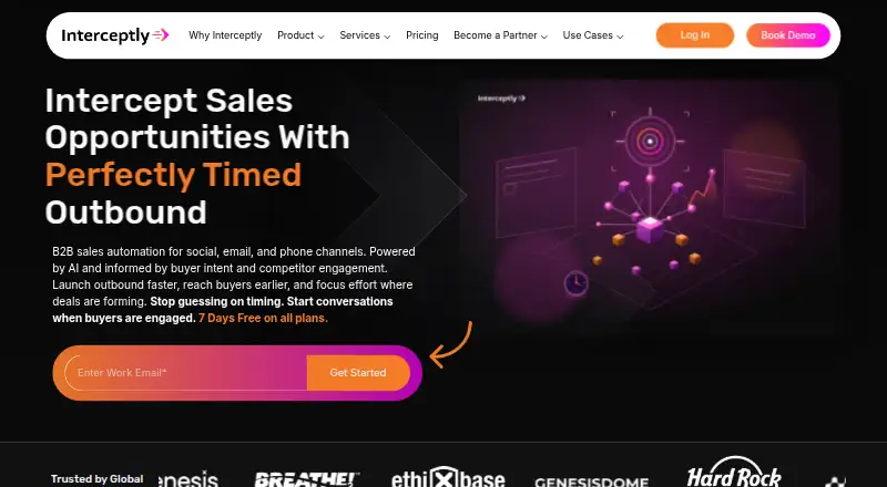 The Interceptly homepage