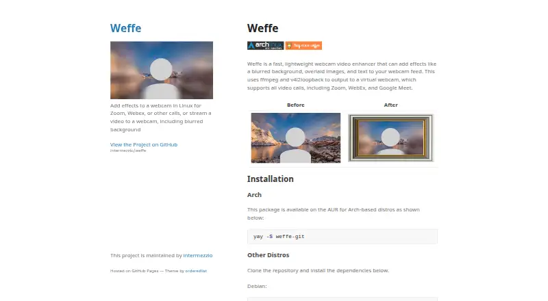 The Weffe homepage