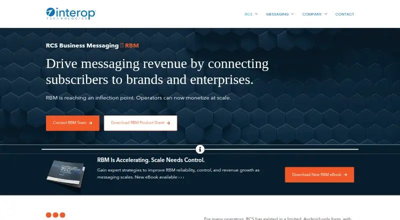 The Interop Technologies RCS Business Messaging homepage